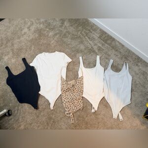 LOT OF Abercrombie & Fitch Bodysuits - Black, White, Leopard Print
